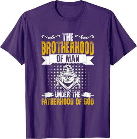 Brotherhood Of Man Masonry Freemasonry Masonic Freemason T-Shirt - FUKAMASONIC