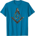 Masonic Camo Square and Compass - Freemason T-Shirt T-Shirt - FUKAMASONIC