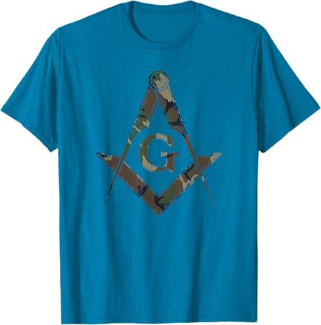 Masonic Camo Square and Compass - Freemason T-Shirt T-Shirt - FUKAMASONIC