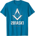 Mason 2B1ASK1 Square and Compass, Freemason - T-Shirt - FUKAMASONIC