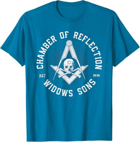 Widows Sons Masonic Square and Compass - Freemason T-Shirt T-Shirt - FUKAMASONIC