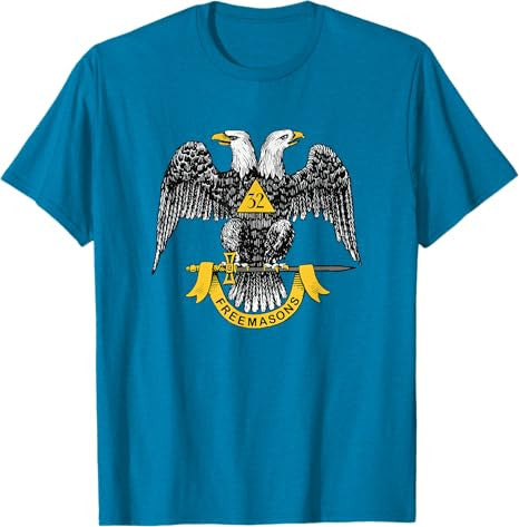 Scottish Rite 32nd Degree Eagle - Freemason Men's Gift T-Shirt - FUKAMASONIC