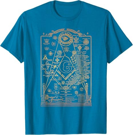 Structure of Freemasonry Square and Compass, Diagram T-Shirt - FUKAMASONIC