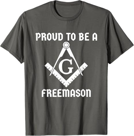 Proud To Be A Freemason Square Compass Freemason T-Shirt - FUKAMASONIC