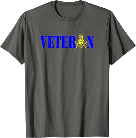 Masonic Military Veteran Mason Square and Compass Freemason T-Shirt - FUKAMASONIC