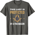 Freemason Wife Masonic Fraternal Freemasonry Square Compass T-Shirt - FUKAMASONIC