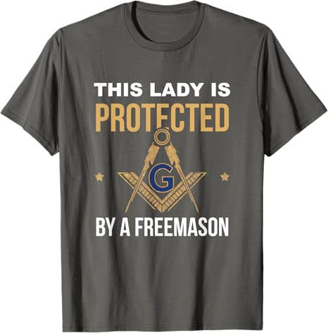 Freemason Wife Masonic Fraternal Freemasonry Square Compass T-Shirt - FUKAMASONIC
