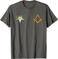 OES Mason Split Masonic Order Eastern Star Blue T-Shirt - FUKAMASONIC