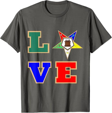 OES Love Sister Order of the Eastern Star Parents' Christmas T-Shirt - FUKAMASONIC