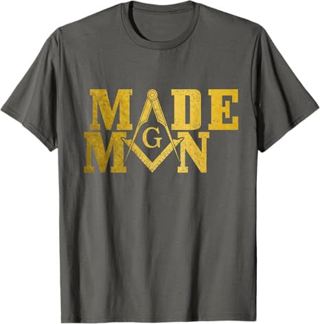 Mason Made Man Masonic Square & Compass T-Shirt - FUKAMASONIC