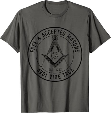 Mason Freemason Masonic Square & Compass Symbol T-Shirt - FUKAMASONIC