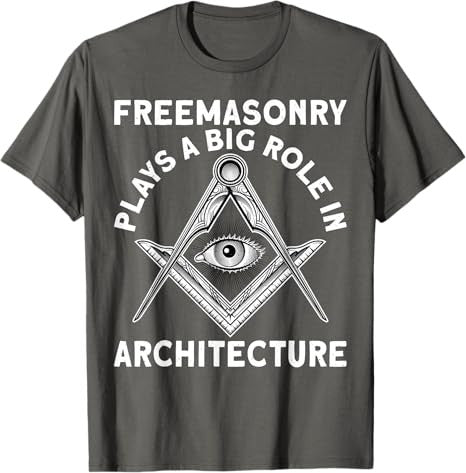 Freemasonry Architecture Square And Compasses T-Shirt - FUKAMASONIC