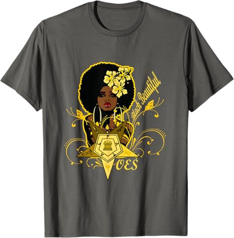 Order Of The Eastern Star OES Black Beautiful Fatal Diva T-Shirt - FUKAMASONIC