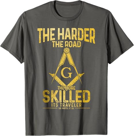 Mason Traveler Square Masonic Compass T-Shirt - FUKAMASONIC