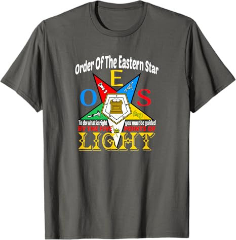 Order Of The Eastern Star OES Guided By The Light Sisterhood T-Shirt - FUKAMASONIC