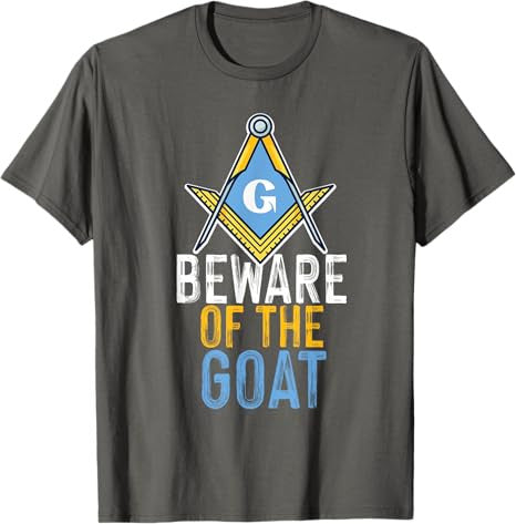 Freemasonry Square And Compasses Goat Design T-Shirt - FUKAMASONIC