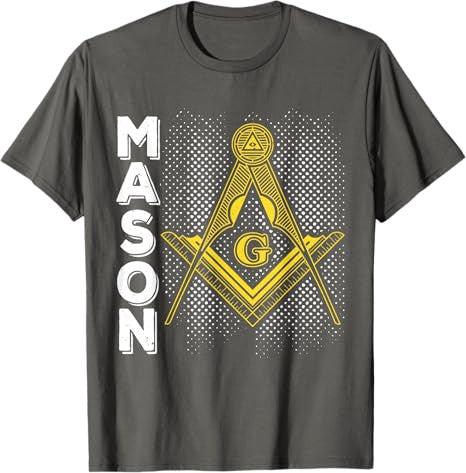 Masonic Freemasonry Fraternal Square Compass Mason T-Shirt - FUKAMASONIC