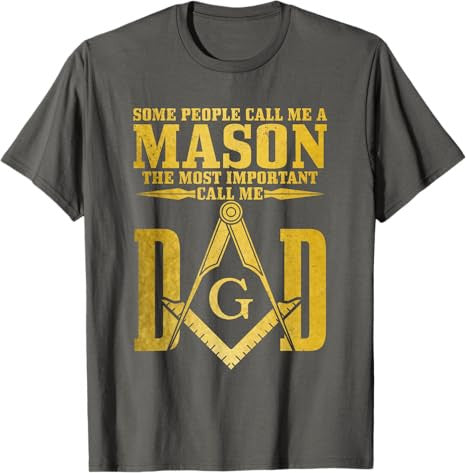 Dad Square Compass Masonic Father Day Freemason T-Shirt - FUKAMASONIC