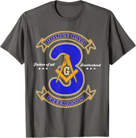 Prince Hall Mason Brotherhood 3 Degrees Of Light Freemason T-Shirt - FUKAMASONIC