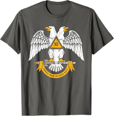 32nd Degree Masonic Scottish Rite Wings Down Father's Day T-Shirt - FUKAMASONIC