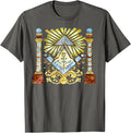 freemason Tee Watercolour illustration mysterious illuminati T-Shirt - FUKAMASONIC