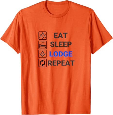 Freemason Eat Sleep Lodge Repeat - Funny Masonic Freemasonry T-Shirt - FUKAMASONIC