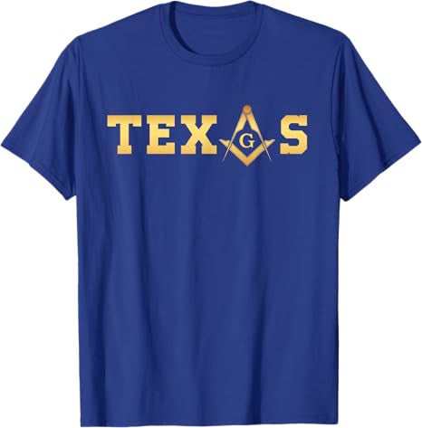 Texas - Masonic Square and Compass - Freemason T-Shirt - FUKAMASONIC