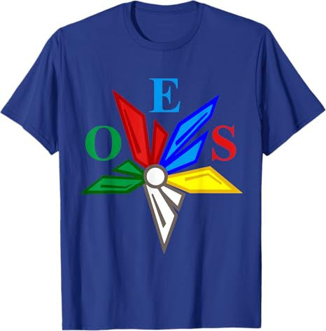 OES Star Color Emblem of The Eastern Star Thanksgiving Gift T-Shirt - FUKAMASONIC