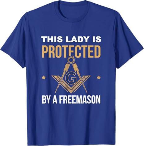 Freemason Wife Masonic Fraternal Freemasonry Square Compass T-Shirt - FUKAMASONIC