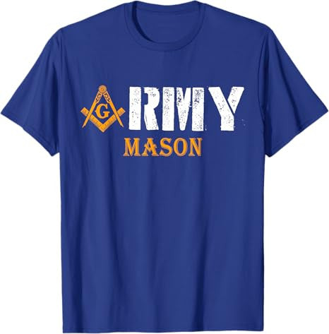 Freemason Army Compass & Square Masonic Symbol Vintage T-Shirt - FUKAMASONIC