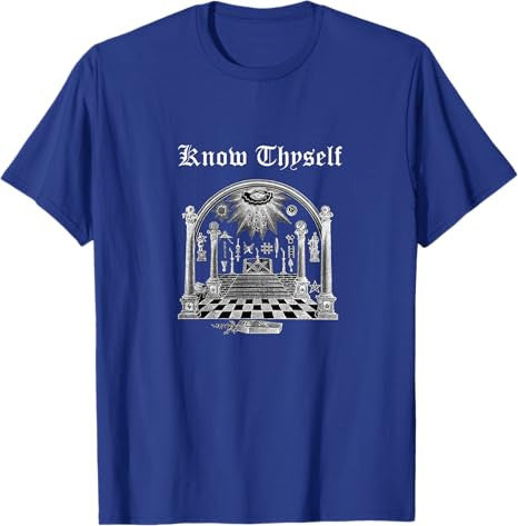 Know Thyself Masonic lodge symbol Freemason Master Mason tee T-Shirt - FUKAMASONIC