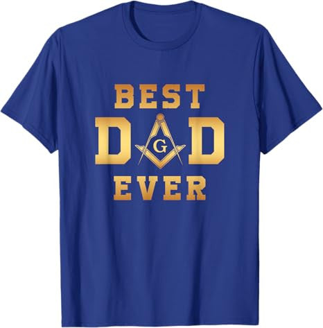 Mens Masonic Best Dad Ever, Father's Day Gift | Freemason T-Shirt - FUKAMASONIC