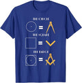 The Circle The Square The Badge Masonic Father's Day T-Shirt - FUKAMASONIC