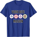 York Rite Mason T Shirt Masonic Tee T-Shirt - FUKAMASONIC