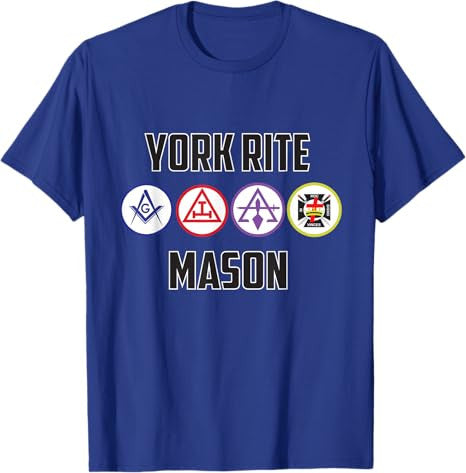 York Rite Mason T Shirt Masonic Tee T-Shirt - FUKAMASONIC