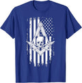 Master Mason American Flag Masonic Skull - Freemason T-Shirt T-Shirt - FUKAMASONIC