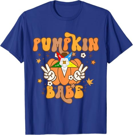 OES Pumpkin Babe Retro Order of Eastern Star Thanksgiving T-Shirt - FUKAMASONIC