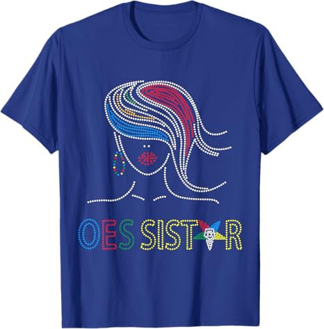 OES Sisters Dot Print Beautiful Order of the Eastern Star T-Shirt - FUKAMASONIC