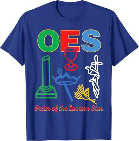 OES five Emblems Order of the Eastern Star Parents' Day Gift T-Shirt - FUKAMASONIC