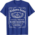Masonic Widow's Sons No.357 Whiskey Raise Masons Fathers Day T-Shirt - FUKAMASONIC