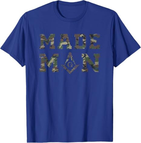 Made Man - Masonic Veteran Camo Design - Freemason T-Shirt T-Shirt - FUKAMASONIC