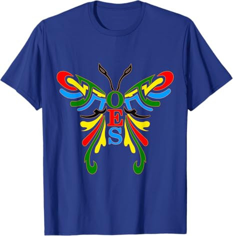 OES Butterfly Color of the Eastern Star Christmas T-Shirt - FUKAMASONIC
