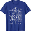 Structure of Freemasonry Square and Compass Diagram T-Shirt - FUKAMASONIC