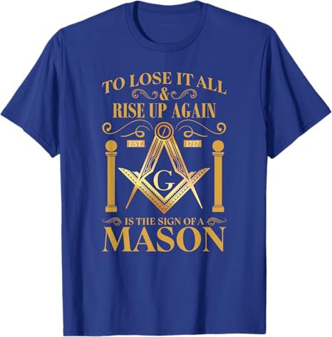 Masonic Square Compass Freemason T-Shirt - FUKAMASONIC