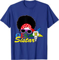 OES Afro Sistar Head Band Sunglasses Star Parents' Day T-Shirt - FUKAMASONIC