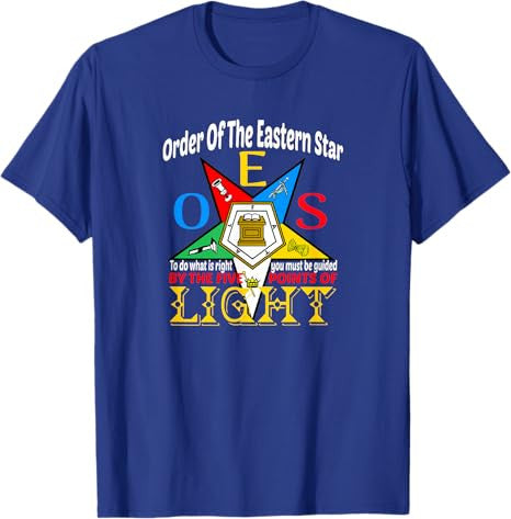 Order Of The Eastern Star OES Guided By The Light Sisterhood T-Shirt - FUKAMASONIC