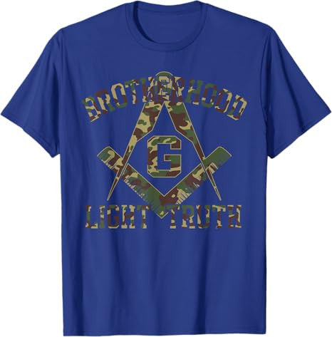 Brotherhood Light Truth Mason Masonic Camo Freemason T-Shirt - FUKAMASONIC