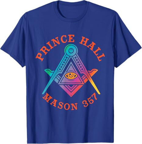 PHA Prince Hall Affiliated Freemason Square & Compass Masonic T-Shirt - FUKAMASONIC