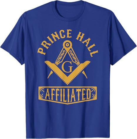 Masonic PHA Prince Hall Affiliated Square Compass Freemason T-Shirt - FUKAMASONIC