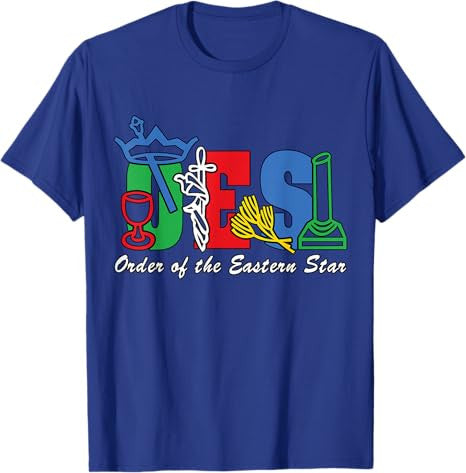 Adah Ruth Esther Martha Electa Symbols of OES Eastern Star T-Shirt - FUKAMASONIC